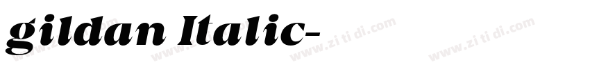 gildan Italic字体转换